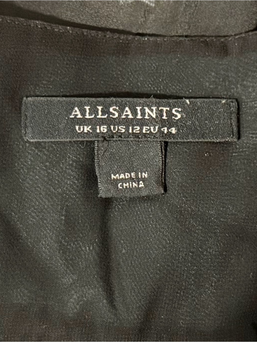 AllSaints | Butterfly Print Satin Mini Dress | US 12 - Picture 8 of 8